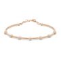 14k Rose Gold 14k Rose Gold Skinny Omega Chain Diamond Bangle - Three-Quarter View -  107978 - Thumbnail