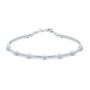  Platinum Platinum Skinny Omega Chain Diamond Bangle - Three-Quarter View -  107978 - Thumbnail