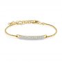 14k Yellow Gold 14k Yellow Gold Women's Diamond Bracelet - Three-Quarter View -  106506 - Thumbnail