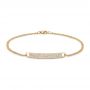 14k Yellow Gold Women's Diamond Bracelet - Three-Quarter View -  106832 - Thumbnail