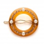 Amber Diamond And Pearl Hair Clip - Three-Quarter View -  100742 - Thumbnail