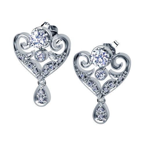  Diamond Earrings with Jacket - Image