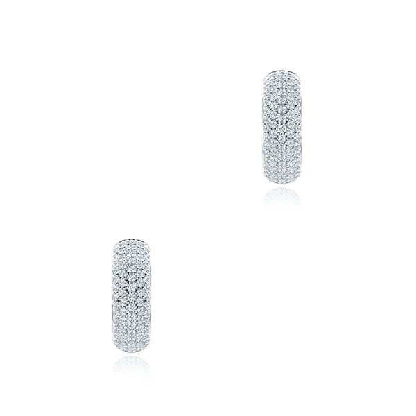 5 Row Diamond Pavé Huggies (3/4tcw) - Image