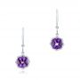  Platinum Platinum Amethyst Leverback Earrings - Three-Quarter View -  102511 - Thumbnail