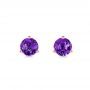 18k Rose Gold 18k Rose Gold Amethyst Stud Martini Earrings - Three-Quarter View -  106397 - Thumbnail