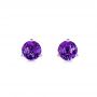 18k White Gold 18k White Gold Amethyst Stud Martini Earrings - Three-Quarter View -  106397 - Thumbnail