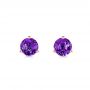 18k Yellow Gold 18k Yellow Gold Amethyst Stud Martini Earrings - Three-Quarter View -  106397 - Thumbnail