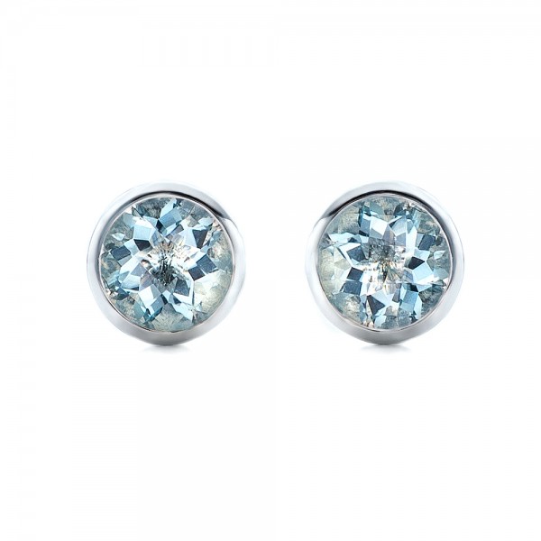 Aquamarine Stud Earring 104