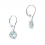  Platinum Platinum Aquamarine Drop Earrings - Front View -  103300 - Thumbnail