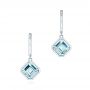  Platinum Platinum Aquamarine Huggies - Three-Quarter View -  106551 - Thumbnail