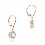 14k Rose Gold 14k Rose Gold Aquamarine Leverback Earrings - Front View -  102513 - Thumbnail