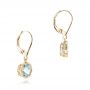 14k Yellow Gold 14k Yellow Gold Aquamarine Leverback Earrings - Front View -  102513 - Thumbnail