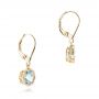 14k Yellow Gold 14k Yellow Gold Aquamarine Leverback Earrings - Front View -  102513 - Thumbnail