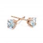 14k Rose Gold 14k Rose Gold Aquamarine Stud Earrings - Front View -  100944 - Thumbnail