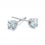  Platinum Platinum Aquamarine Stud Earrings - Front View -  100944 - Thumbnail