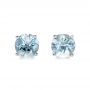  Platinum Platinum Aquamarine Stud Earrings - Three-Quarter View -  100943 - Thumbnail
