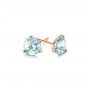 18k Rose Gold 18k Rose Gold Aquamarine Stud Martini Earrings - Front View -  106401 - Thumbnail