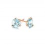 14k Rose Gold 14k Rose Gold Aquamarine Stud Martini Earrings - Front View -  106401 - Thumbnail