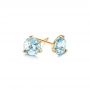18k Yellow Gold 18k Yellow Gold Aquamarine Stud Martini Earrings - Front View -  106401 - Thumbnail
