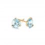 14k Yellow Gold 14k Yellow Gold Aquamarine Stud Martini Earrings - Front View -  106401 - Thumbnail