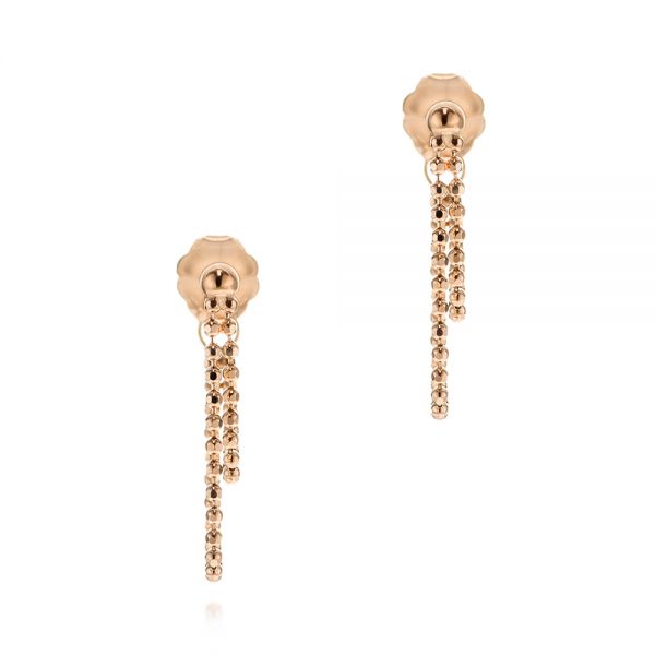 14k Rose Gold 14k Rose Gold Bead Chain Earrings - Three-Quarter View -  106144