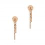 14k Rose Gold 14k Rose Gold Bead Chain Earrings - Three-Quarter View -  106144 - Thumbnail