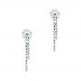 18k White Gold 18k White Gold Bead Chain Earrings - Three-Quarter View -  106144 - Thumbnail