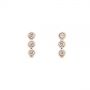18k Rose Gold 18k Rose Gold Bezel-set Diamond Earrings - Three-Quarter View -  104360 - Thumbnail