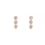14k Rose Gold 14k Rose Gold Bezel-set Diamond Earrings - Three-Quarter View -  104360 - Thumbnail