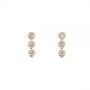 14k Rose Gold 14k Rose Gold Bezel-set Diamond Earrings - Three-Quarter View -  104360 - Thumbnail