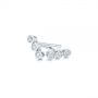 14k White Gold Bezel-set Diamond Earrings - Front View -  104360 - Thumbnail