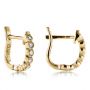 14k Yellow Gold 14k Yellow Gold Bezel Set Diamond Earrings - Front View -  1184 - Thumbnail