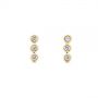 14k Yellow Gold 14k Yellow Gold Bezel-set Diamond Earrings - Three-Quarter View -  104360 - Thumbnail