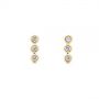 18k Yellow Gold 18k Yellow Gold Bezel-set Diamond Earrings - Three-Quarter View -  104360 - Thumbnail