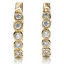 14k Yellow Gold 14k Yellow Gold Bezel Set Diamond Earrings - Three-Quarter View -  1184 - Thumbnail