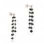 18k Rose Gold 18k Rose Gold Black Diamond Dangle Earrings - Front View -  100845 - Thumbnail