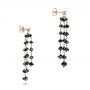 14k Rose Gold 14k Rose Gold Black Diamond Dangle Earrings - Front View -  100845 - Thumbnail