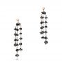 18k Rose Gold 18k Rose Gold Black Diamond Dangle Earrings - Three-Quarter View -  100845 - Thumbnail
