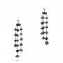 14k Rose Gold 14k Rose Gold Black Diamond Dangle Earrings - Three-Quarter View -  100845 - Thumbnail