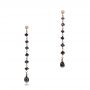 18k Rose Gold 18k Rose Gold Black Diamond Dangle Earrings - Three-Quarter View -  100846 - Thumbnail