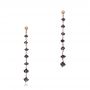 18k Rose Gold 18k Rose Gold Black Diamond Dangle Earrings - Three-Quarter View -  100847 - Thumbnail