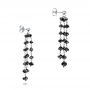 18k White Gold 18k White Gold Black Diamond Dangle Earrings - Front View -  100845 - Thumbnail