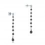 18k White Gold 18k White Gold Black Diamond Dangle Earrings - Front View -  100846 - Thumbnail