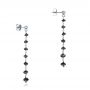 14k White Gold 14k White Gold Black Diamond Dangle Earrings - Front View -  100847 - Thumbnail