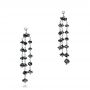 18k White Gold 18k White Gold Black Diamond Dangle Earrings - Three-Quarter View -  100845 - Thumbnail