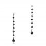 14k White Gold 14k White Gold Black Diamond Dangle Earrings - Three-Quarter View -  100846 - Thumbnail