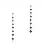 18k White Gold 18k White Gold Black Diamond Dangle Earrings - Three-Quarter View -  100847 - Thumbnail