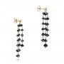 14k Yellow Gold 14k Yellow Gold Black Diamond Dangle Earrings - Front View -  100845 - Thumbnail