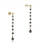 18k Yellow Gold 18k Yellow Gold Black Diamond Dangle Earrings - Front View -  100846 - Thumbnail