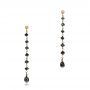 14k Yellow Gold 14k Yellow Gold Black Diamond Dangle Earrings - Three-Quarter View -  100846 - Thumbnail